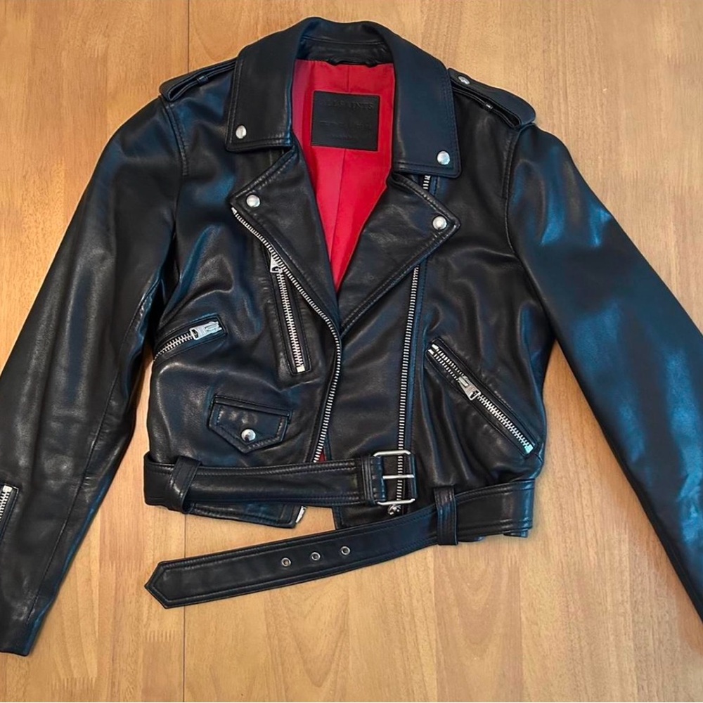 AllSaints Women’s Lexi Leather Biker Jacket - Size 6